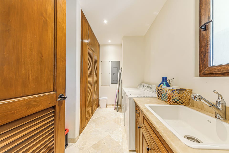 Laundry room with washer and dryer