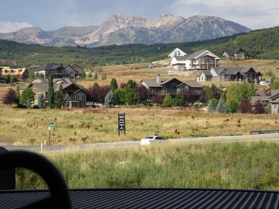 View of Snowbasin from deck