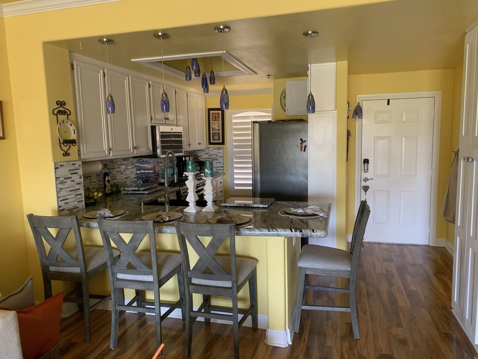 Kitchen and dining counter