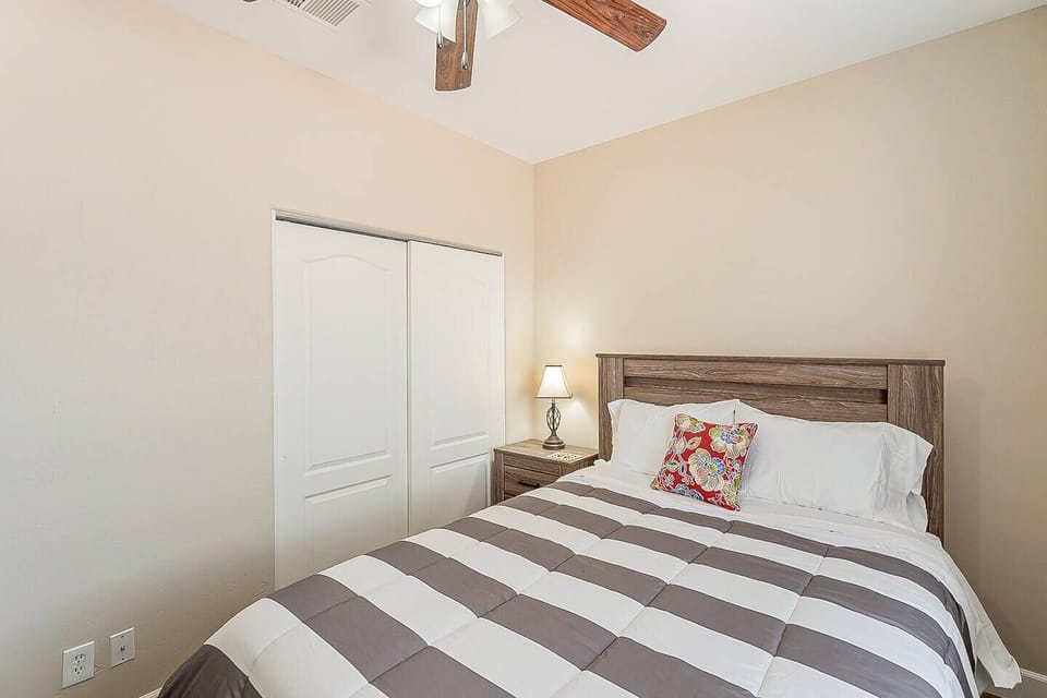 Each bedroom has high quality comfortable mattresses, ceiling fans and plenty of natural light.