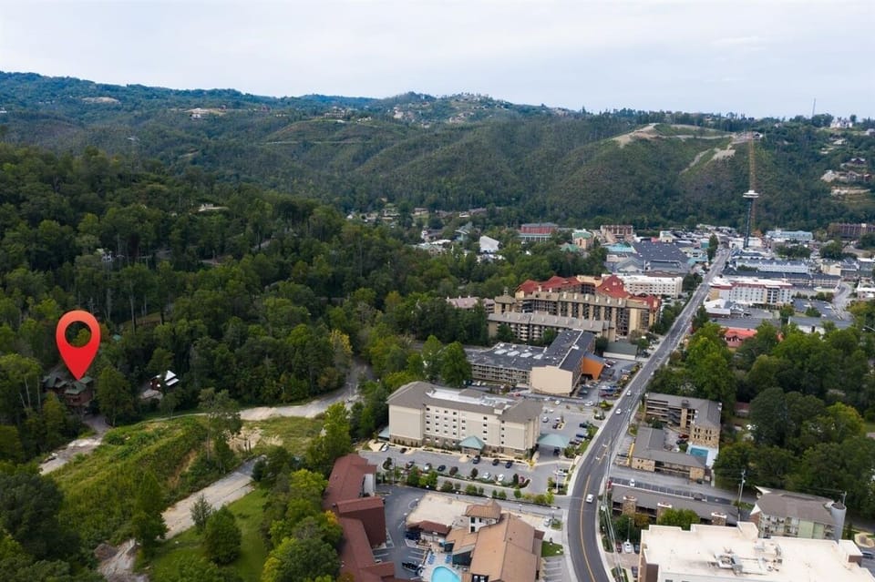 Our cabin is a 10 minute walk or 3 minute drive to Downtown Gatlinburg!