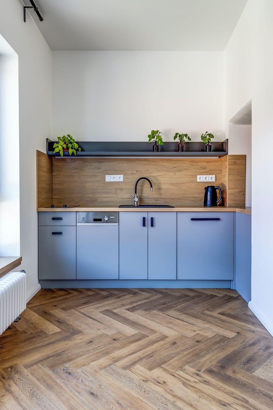 Apartment | Private kitchen | Stovetop, electric kettle, cookware/dishes/utensils