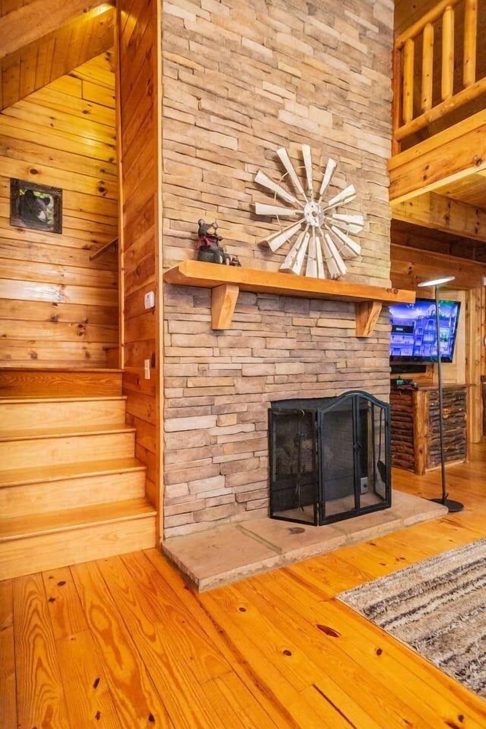 Living room with gas fireplace
