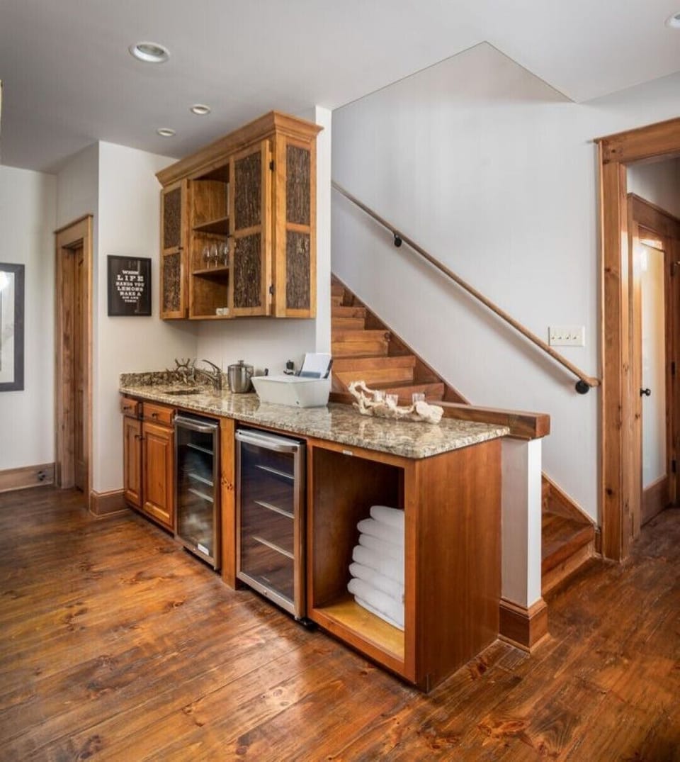 Lower Level - Family Room with wet bar and two beverage refrigerators