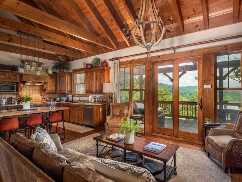 Great room - Kitchen. Luxury furnishings with awesome views and fireplace