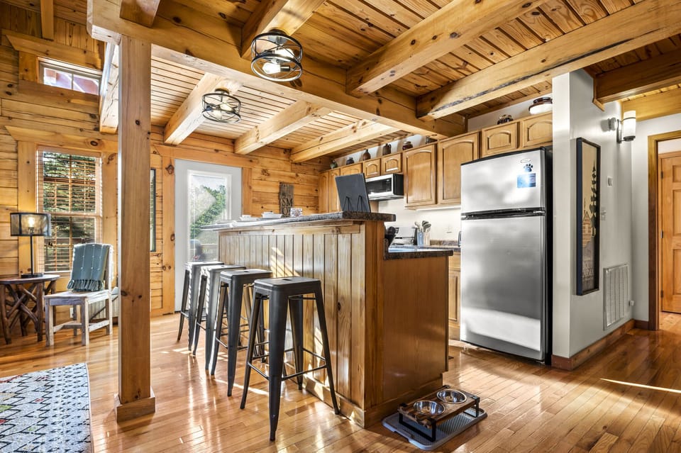 Gather around the kitchen to discuss the day's plans.