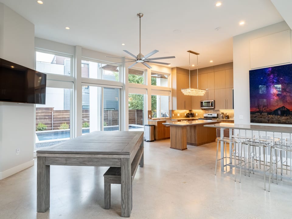 Dining Room Table in an open space so that everyone can enjoy together