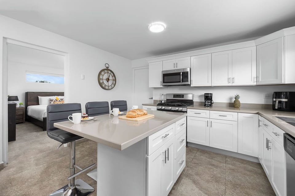 A spacious, fully equipped kitchen — perfect for cooking