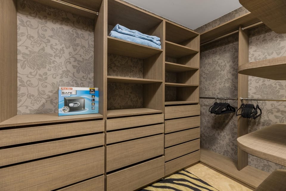 Spacious closet for guests