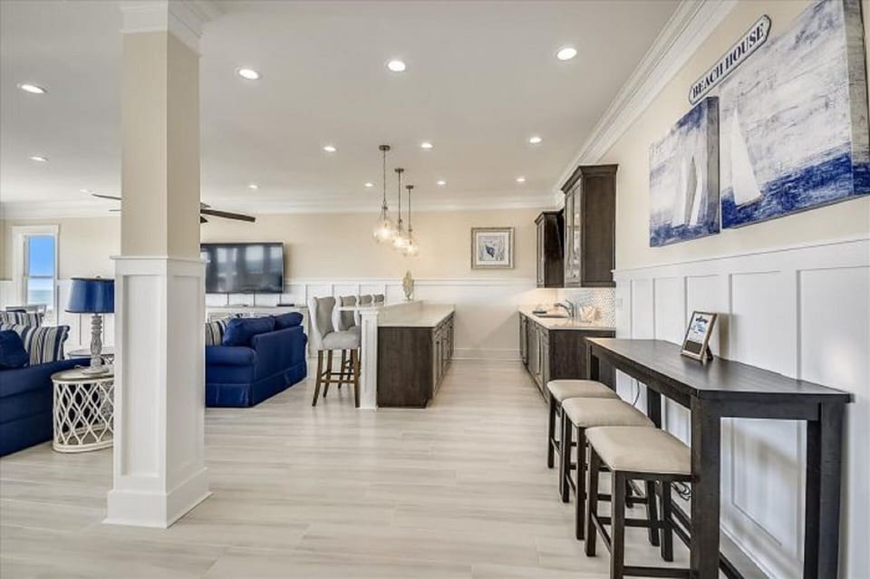 Additional seating throughout the home offers plenty of room for the family.
