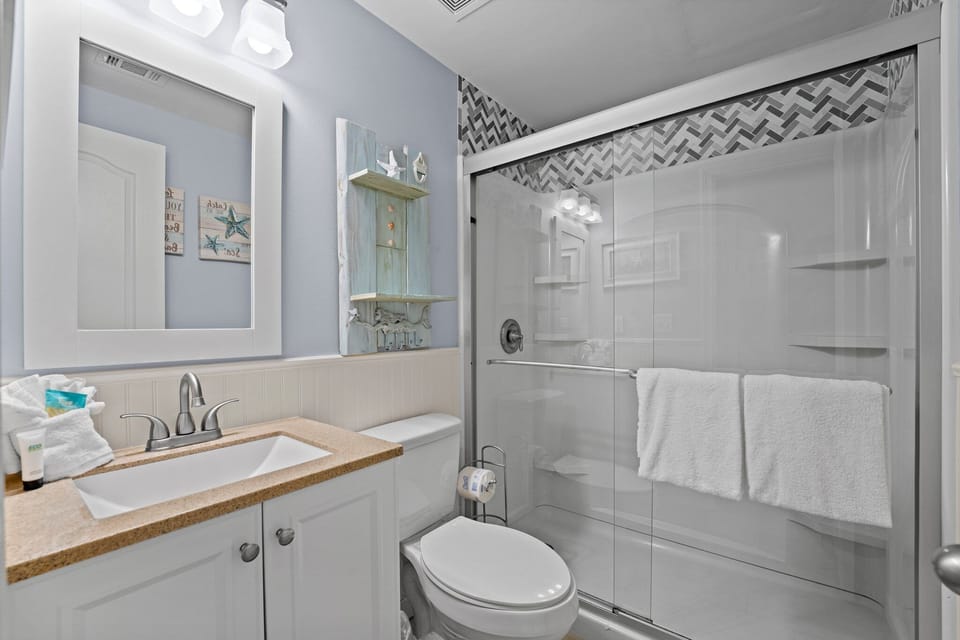 First floor apartment community bathroom 