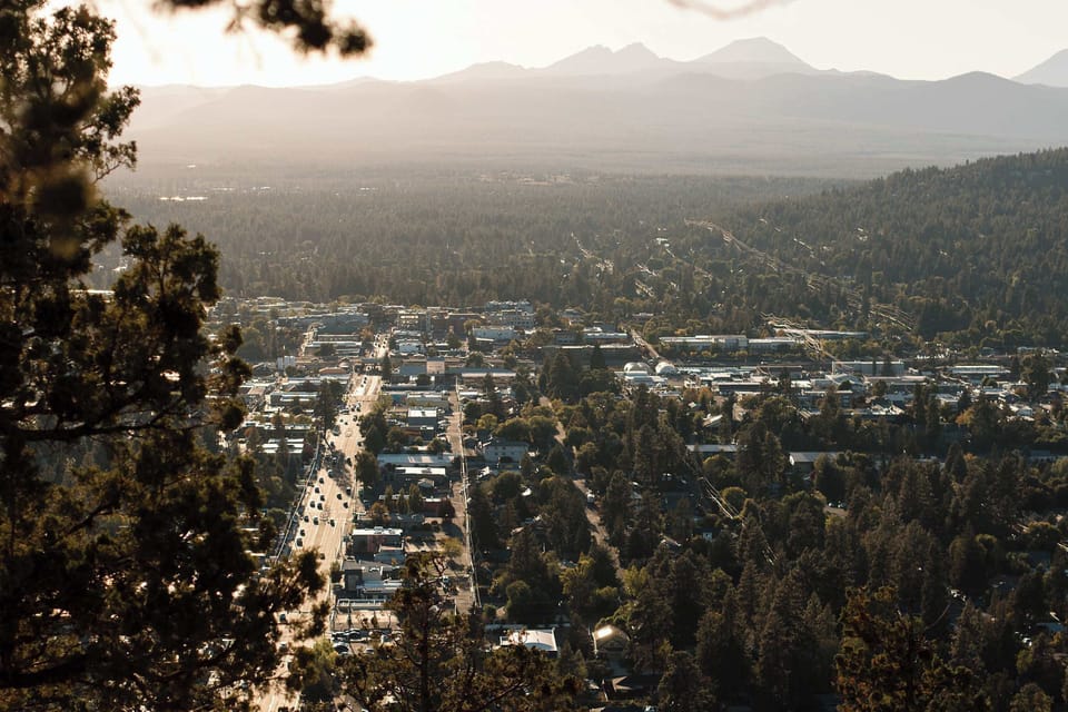 Hike (or drive) up nearby Pilot Butte for 360 views of Bend!
