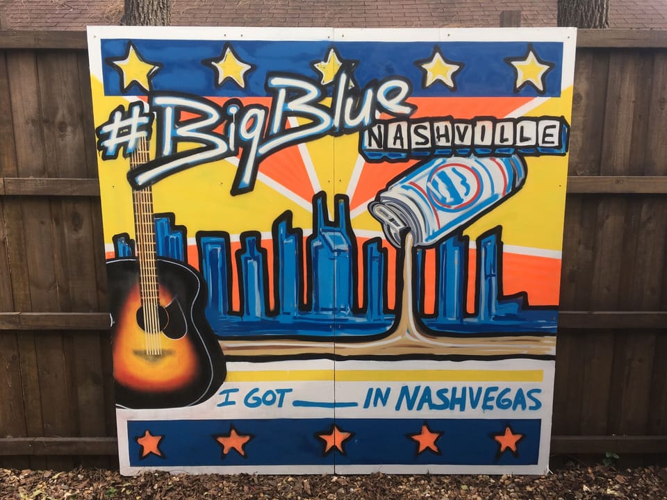New 8ft backyard Mural for group photo ops!