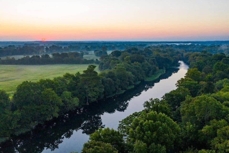 We're located on Mt Fork River, just about 25 minutes from Broken Bow Lake.