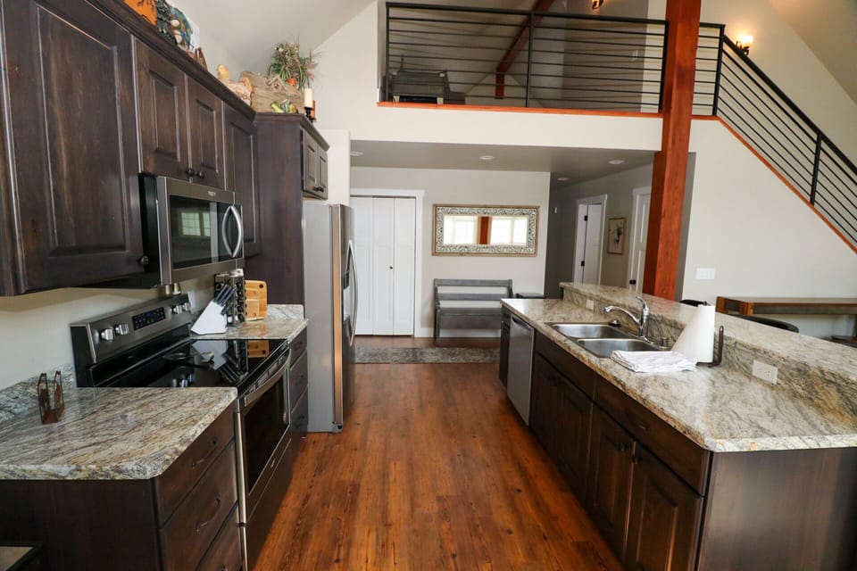 spacious kitchen area