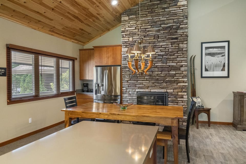 Breakfast nook and large fridge/freezer