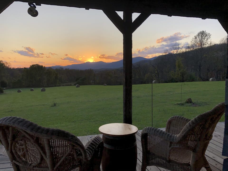 Fall Sunset on the porch 