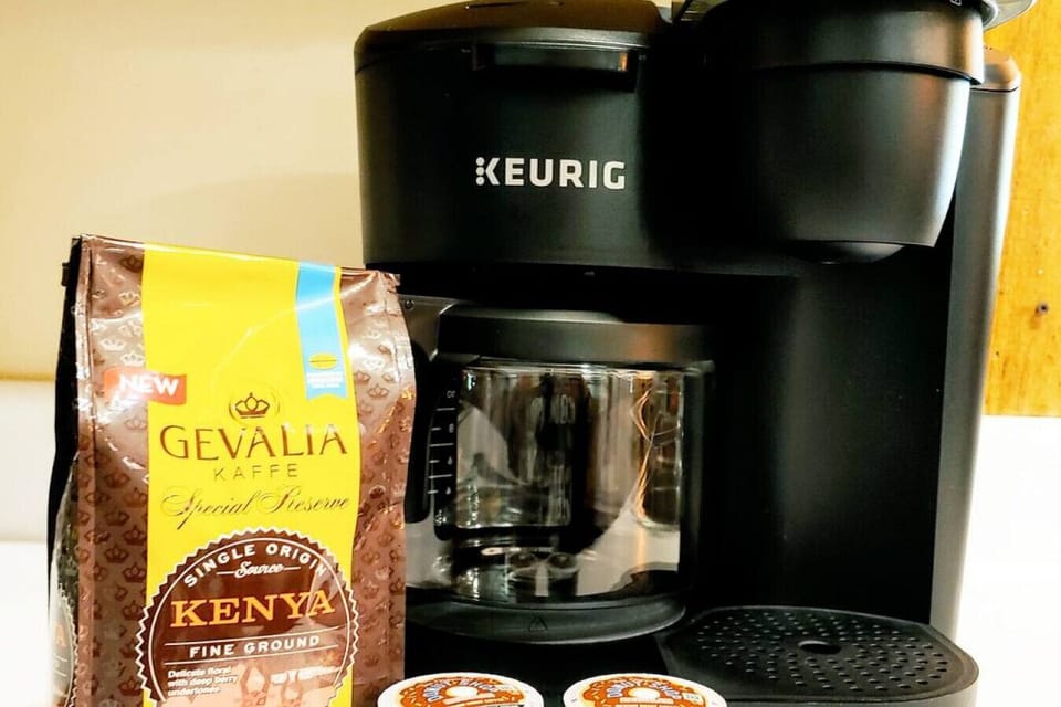 Our Keurig makes both k-cups and drip coffee (coffee not included)