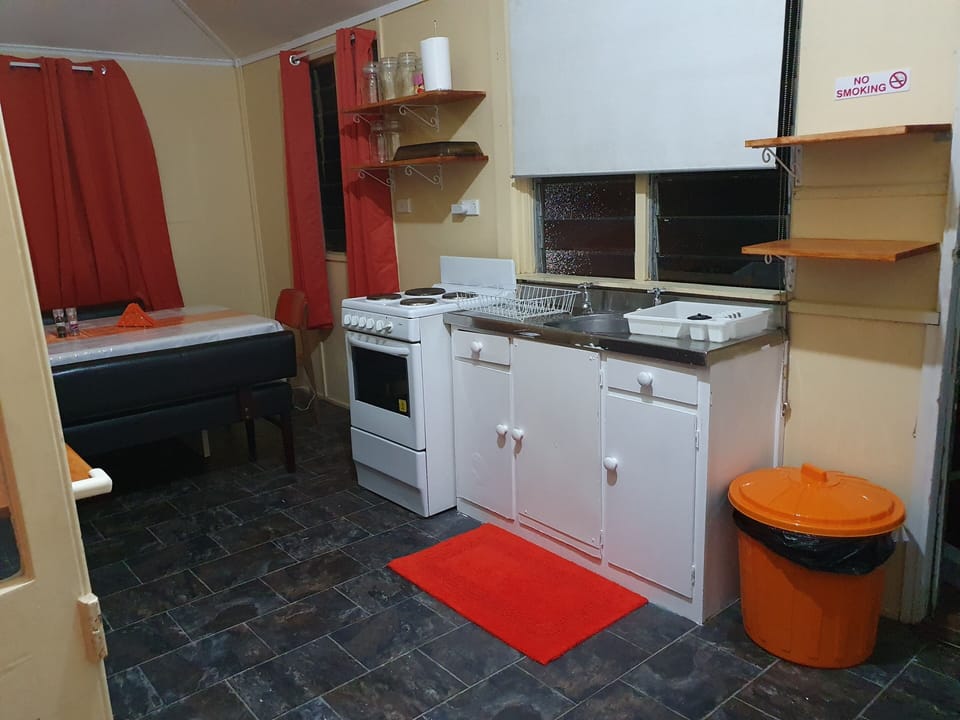 Good size kitchen with stove & oven
