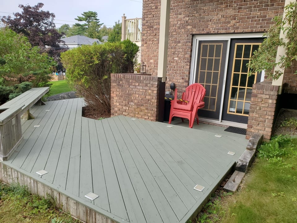 Separate side entrance with patio