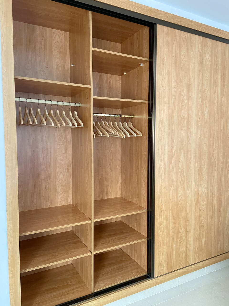 Plenty of wardrobe space and hangers.