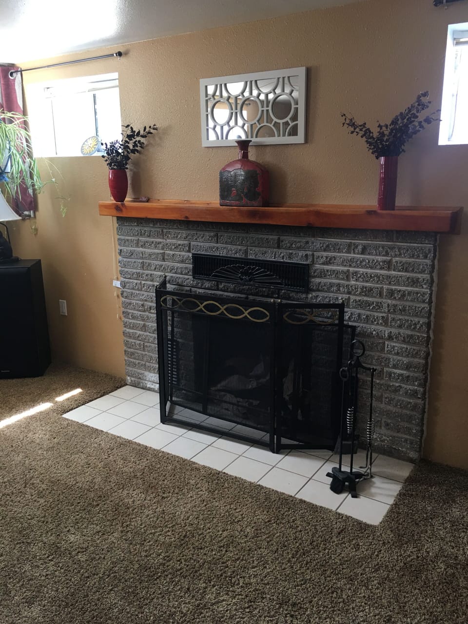 Fireplace meditation / exercise/ lounge room
