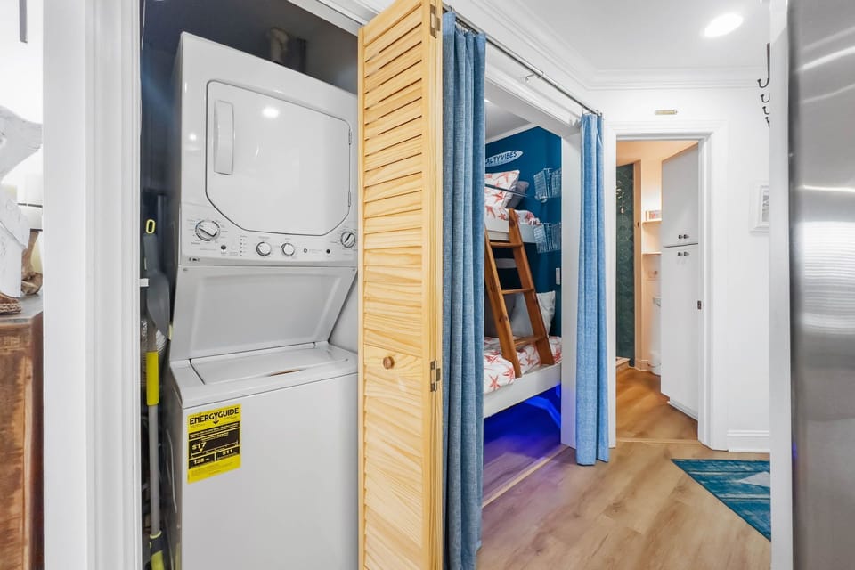 Stacked washer and dryer