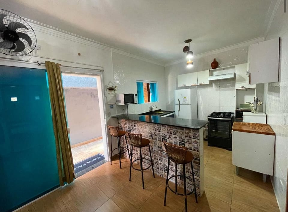 Family House, 3 Bedrooms | Private kitchen | Full-size fridge, microwave, blender, cleaning supplies