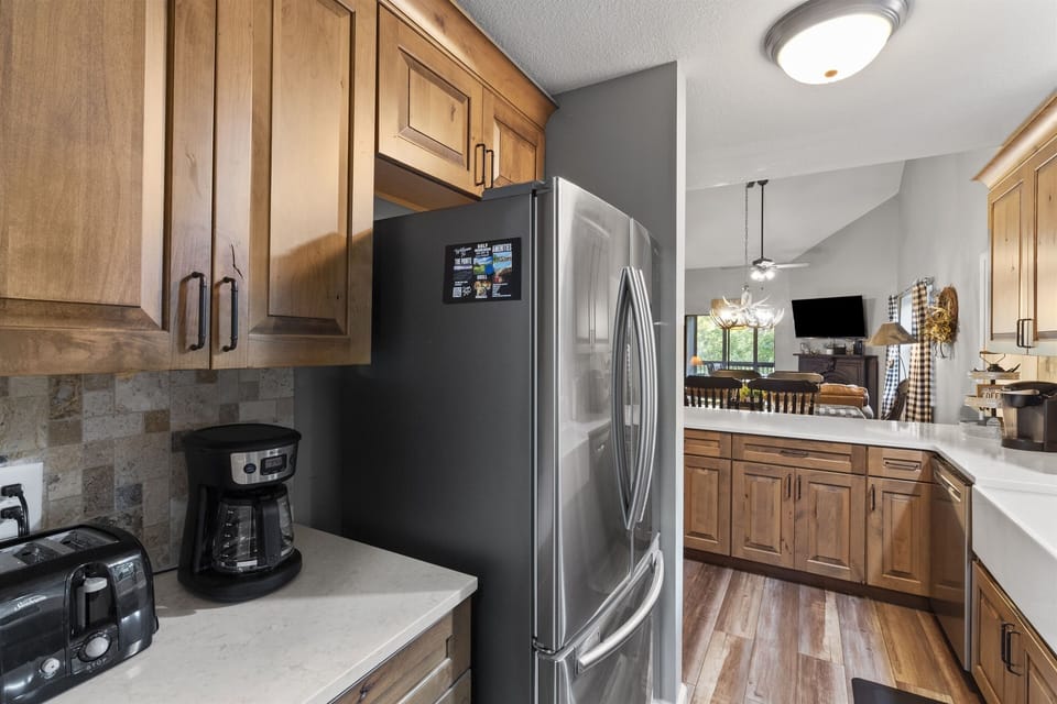 View of the Main Living Space from the Freshly Renovated Kitchen