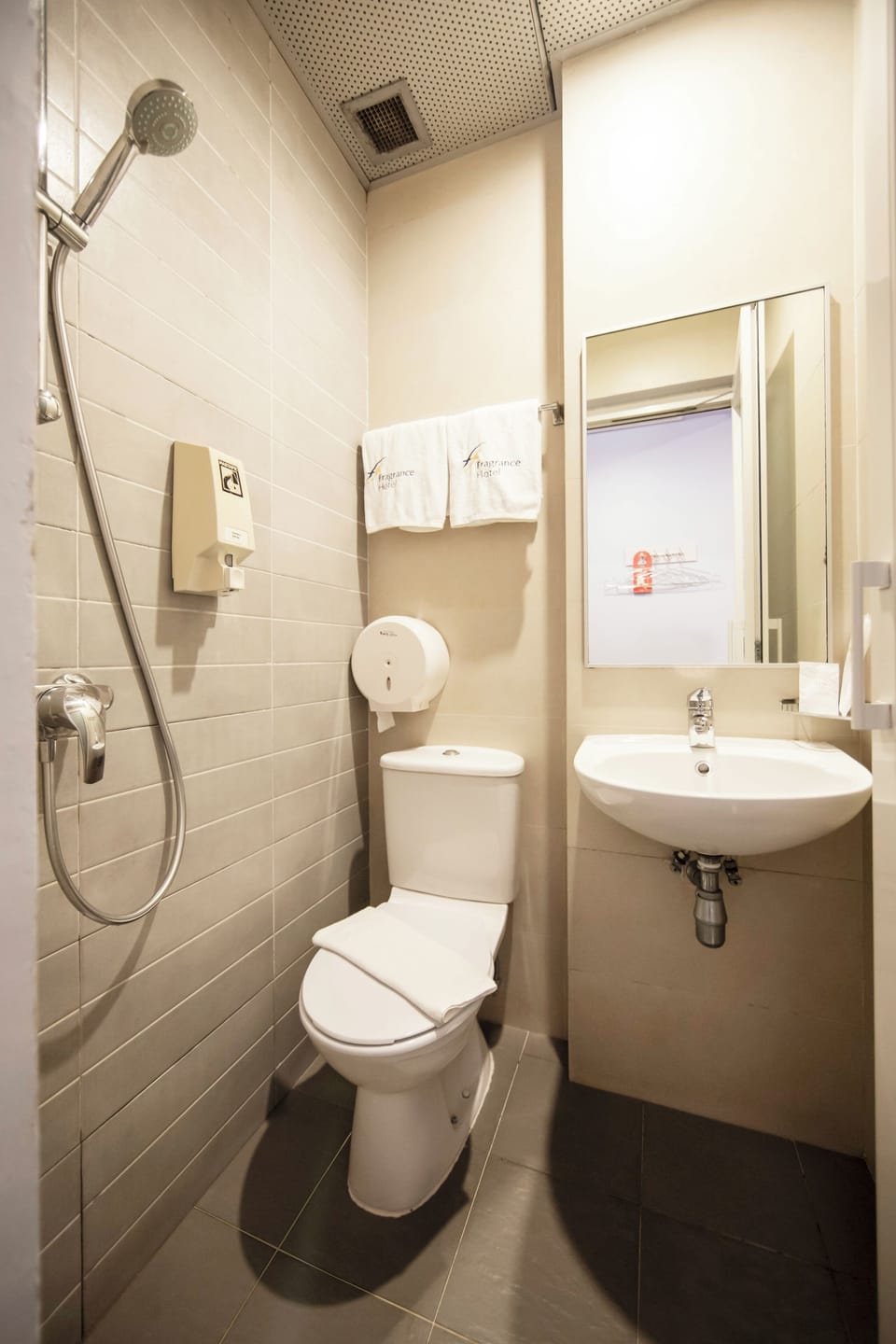 Standard Double Room, No Windows | Bathroom | Shower, free toiletries, hair dryer, towels