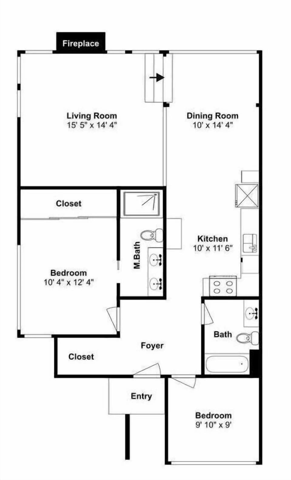 Condo, 2 Bedrooms | Floor plan
