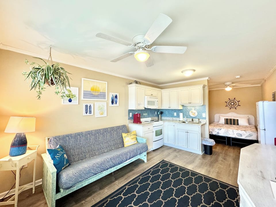 300sqft unit with kitchen.