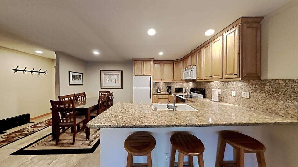 Bright Fully-Equipped Kitchen for Off Mountain Meals
