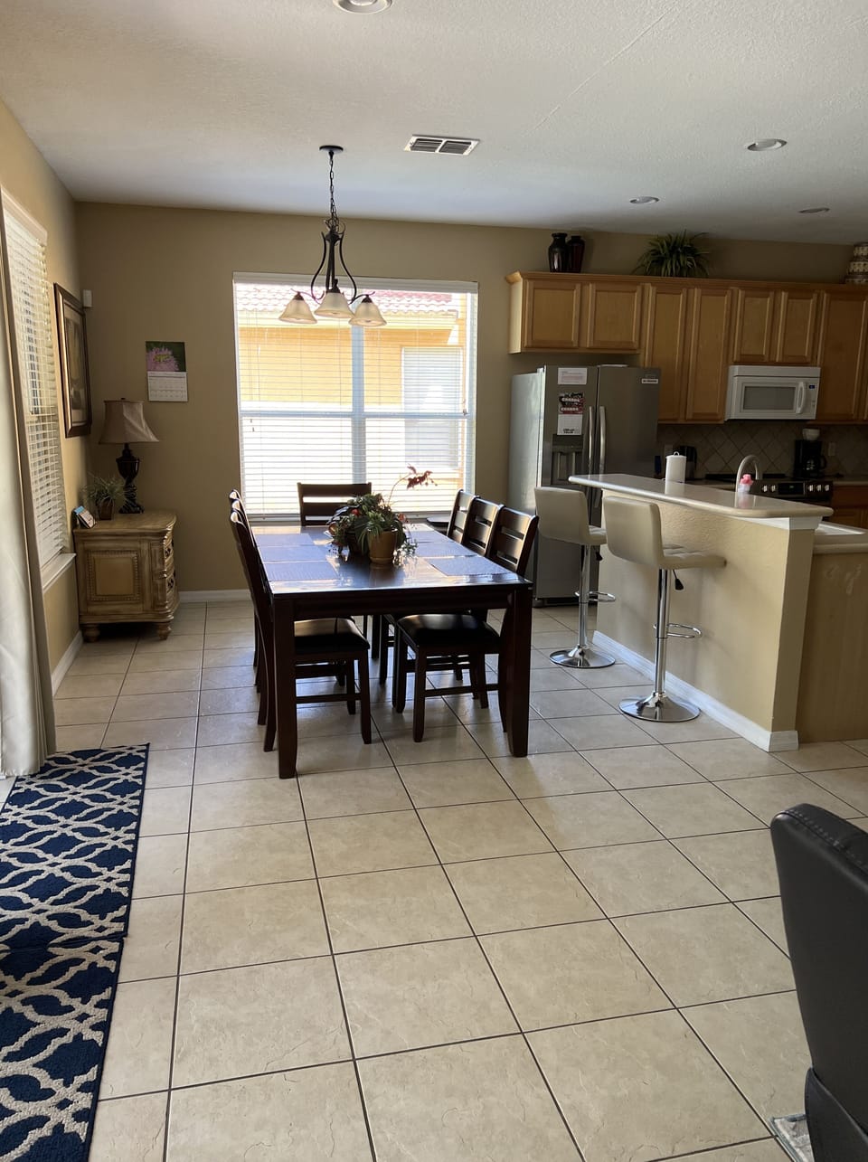 New kitchen table with seating up to 8 people