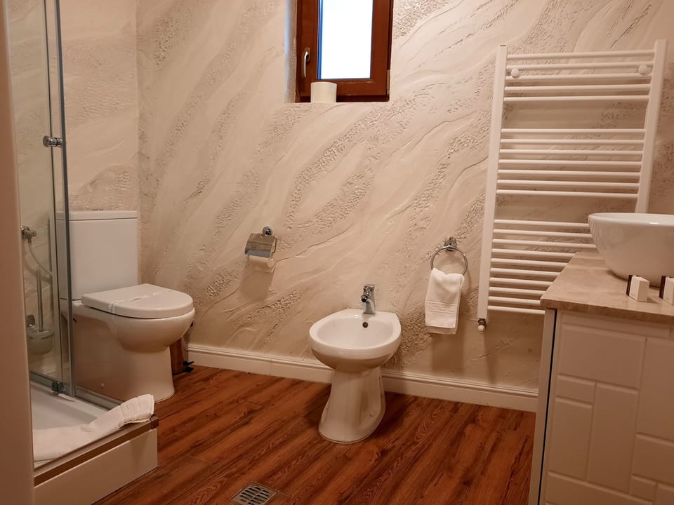 Deluxe Double Room | Bathroom | Hair dryer, bathrobes, slippers, bidet