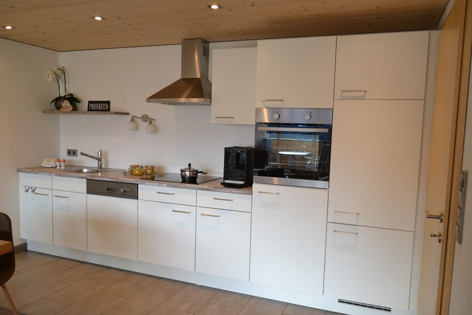 Family Apartment (Ferienwohnung Panorama) | Private kitchen | Coffee/tea maker, fridge, stovetop, dishwasher
