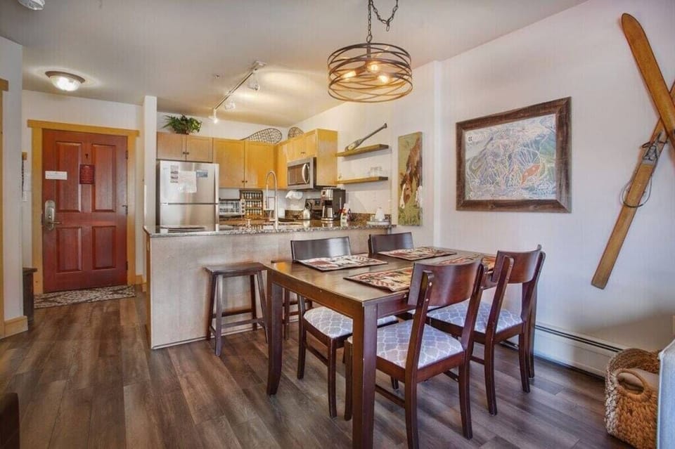 Dining table with addition seating behind