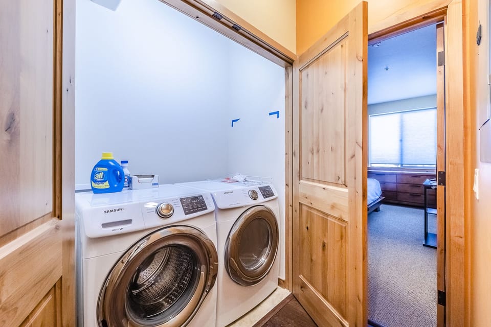 Laundry Area - Front loading washer and dryer.  Detergent not provided.