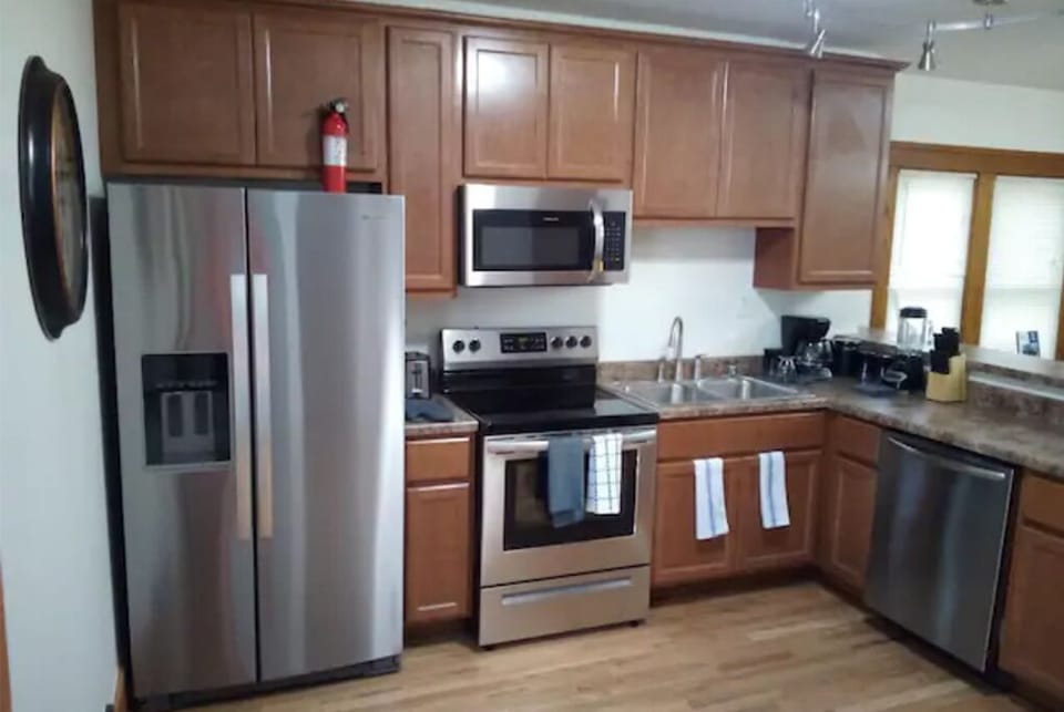 Nice clean kitchen with all the convenience of the home.
