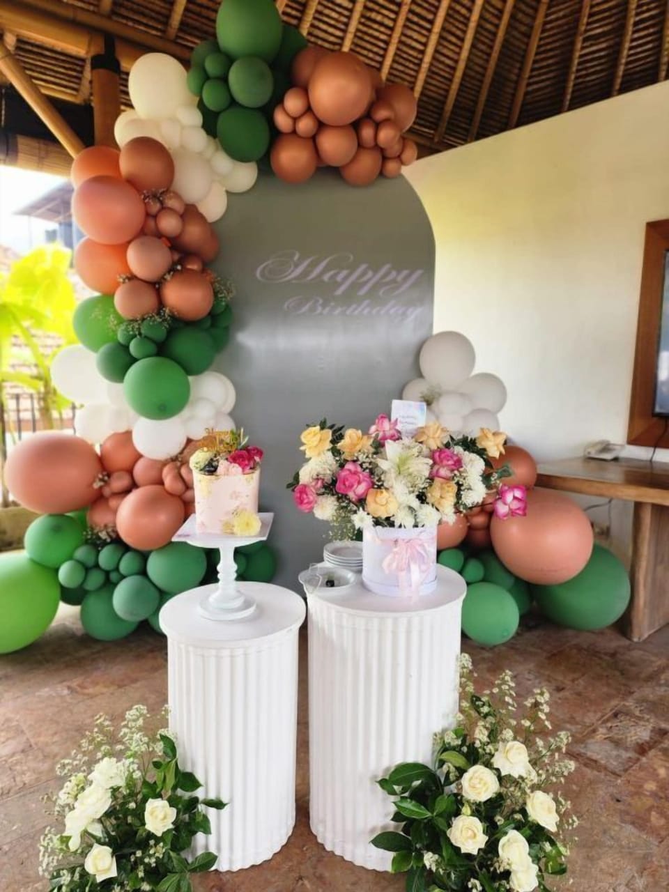 Outdoor banquet area