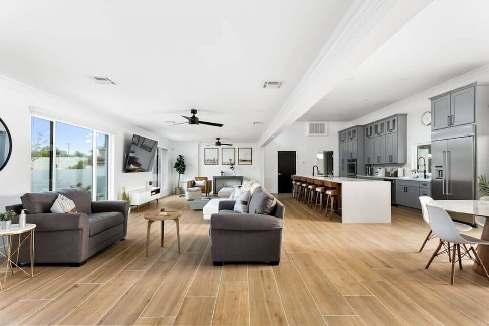 Enjoy the open layout that connects the living room and kitchen with plenty of space to relax and gather.