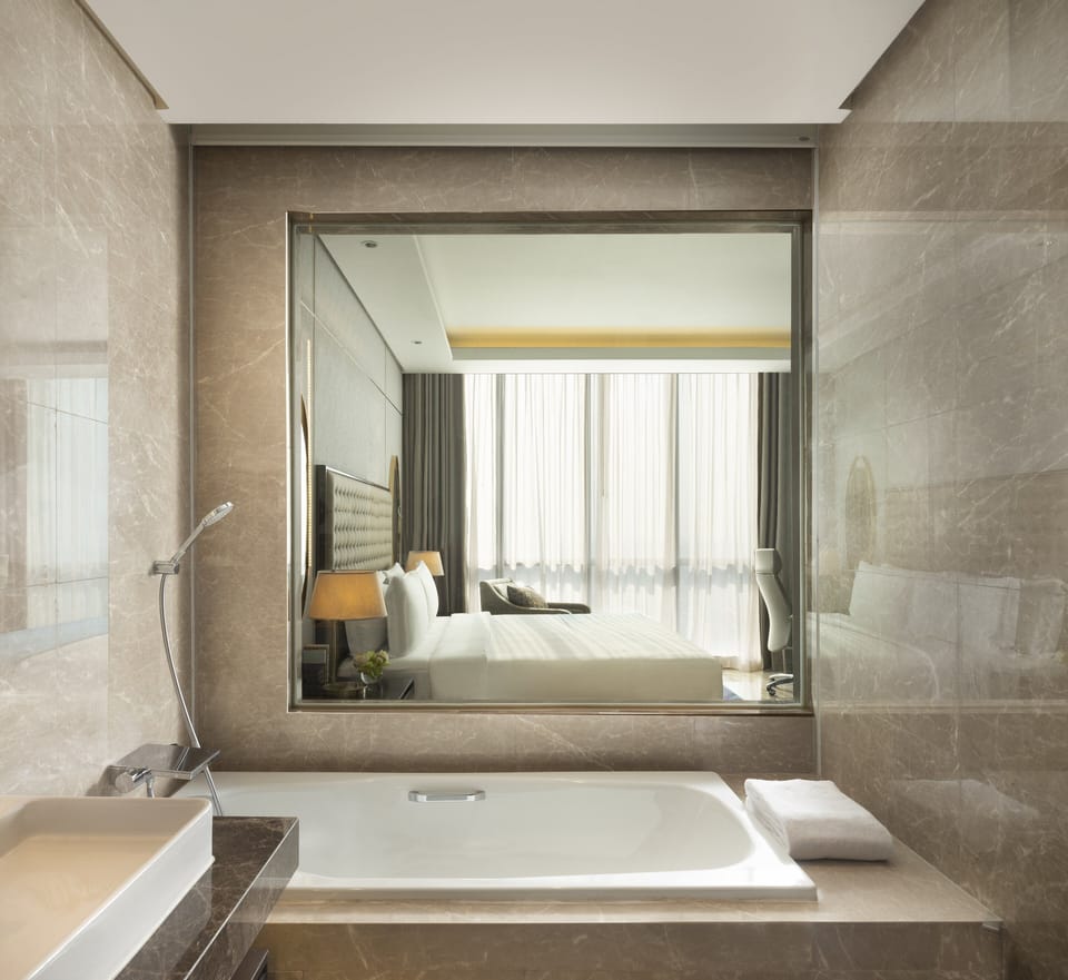 Room, 3 Bedrooms (Residence) | Bathroom | Separate tub and shower, rainfall showerhead, bathrobes, slippers