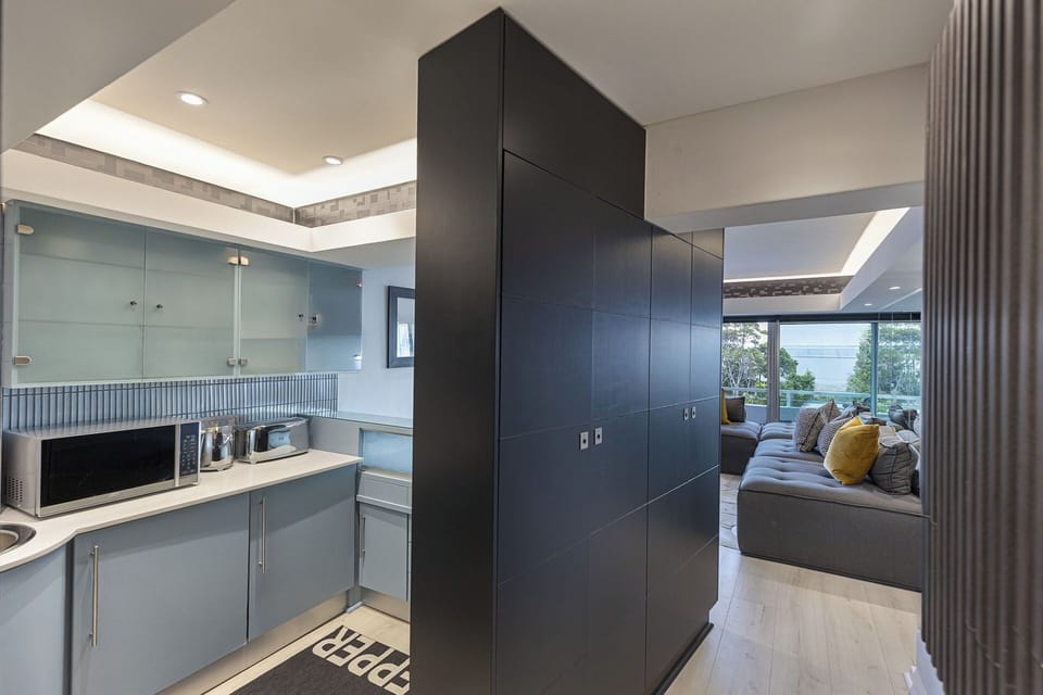 Clifton YOLO Spaces - Clifton Beachfront Executive | Private kitchen | Full-size fridge, microwave, oven, stovetop