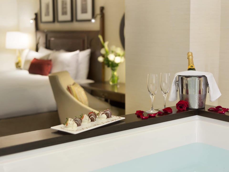 Hypo-allergenic bedding, pillowtop beds, minibar, in-room safe