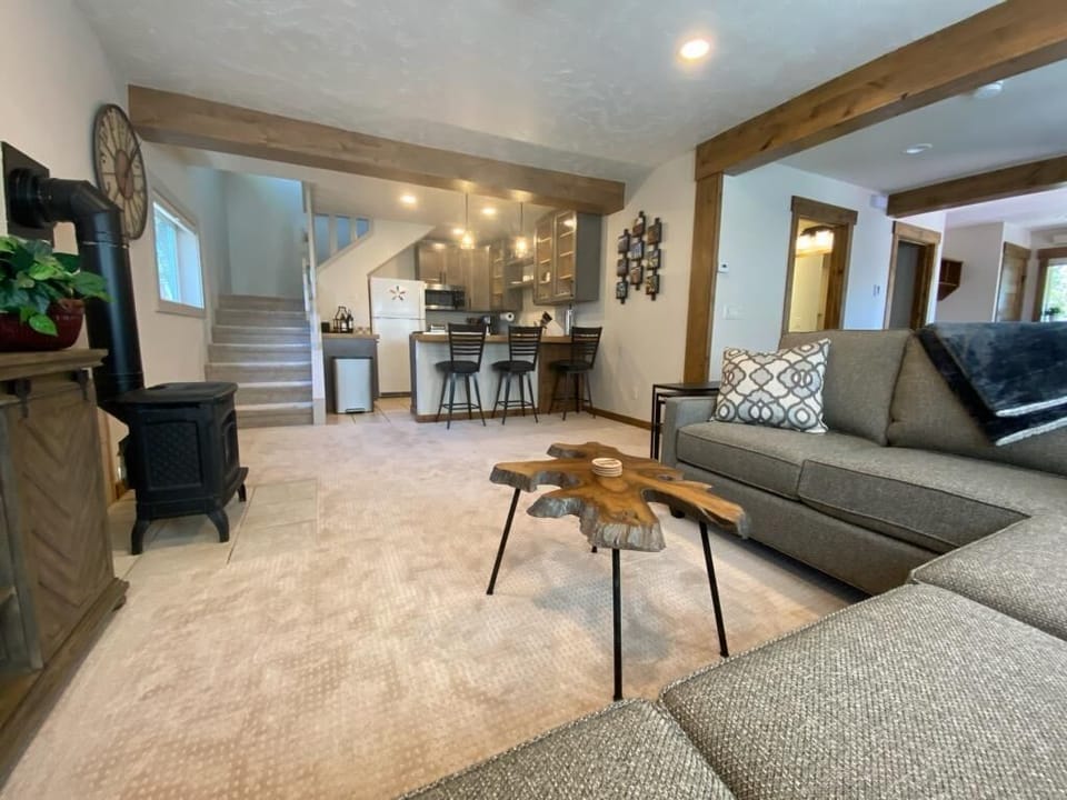 Living room and kitchen.