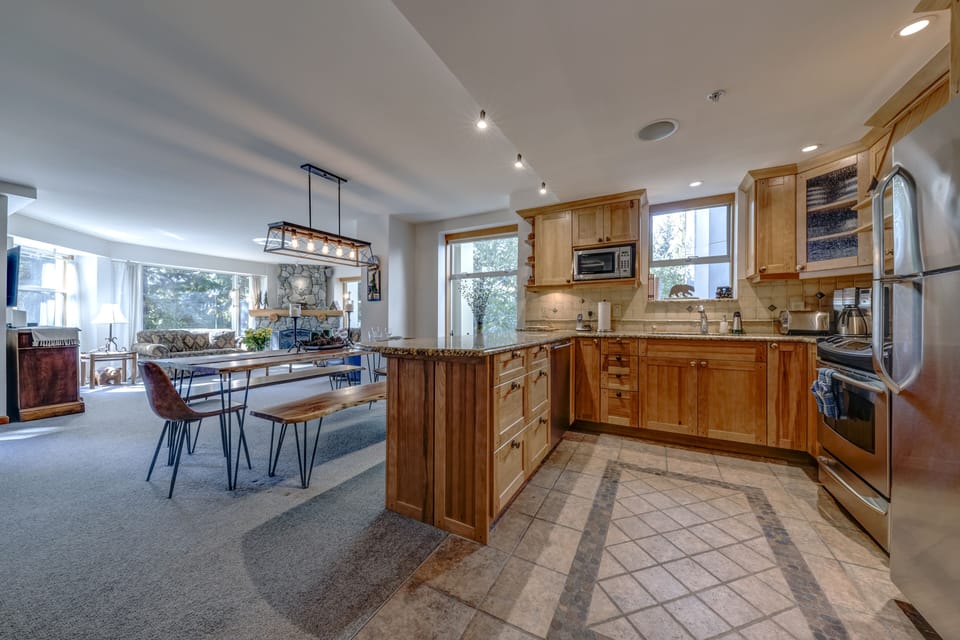 Kitchen and living area