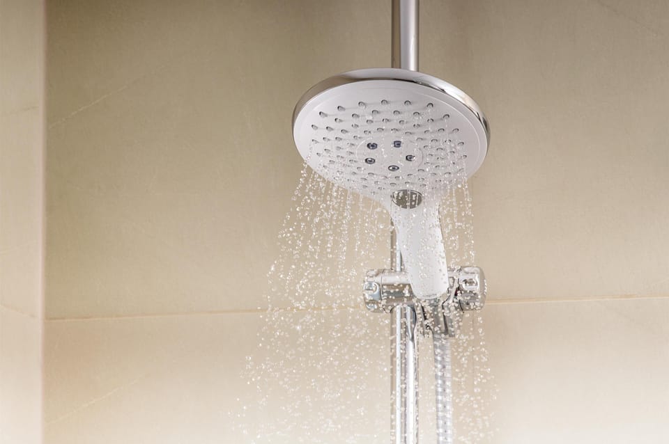 Shower, eco-friendly toiletries, hair dryer, bidet