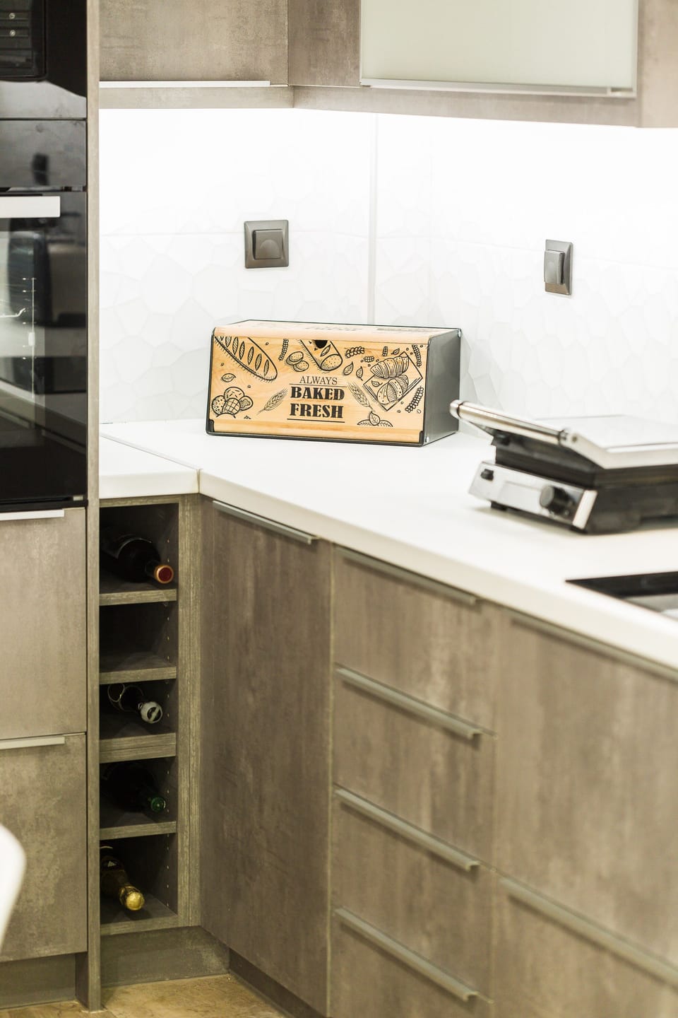 Kitchen with essentials and extra appliances