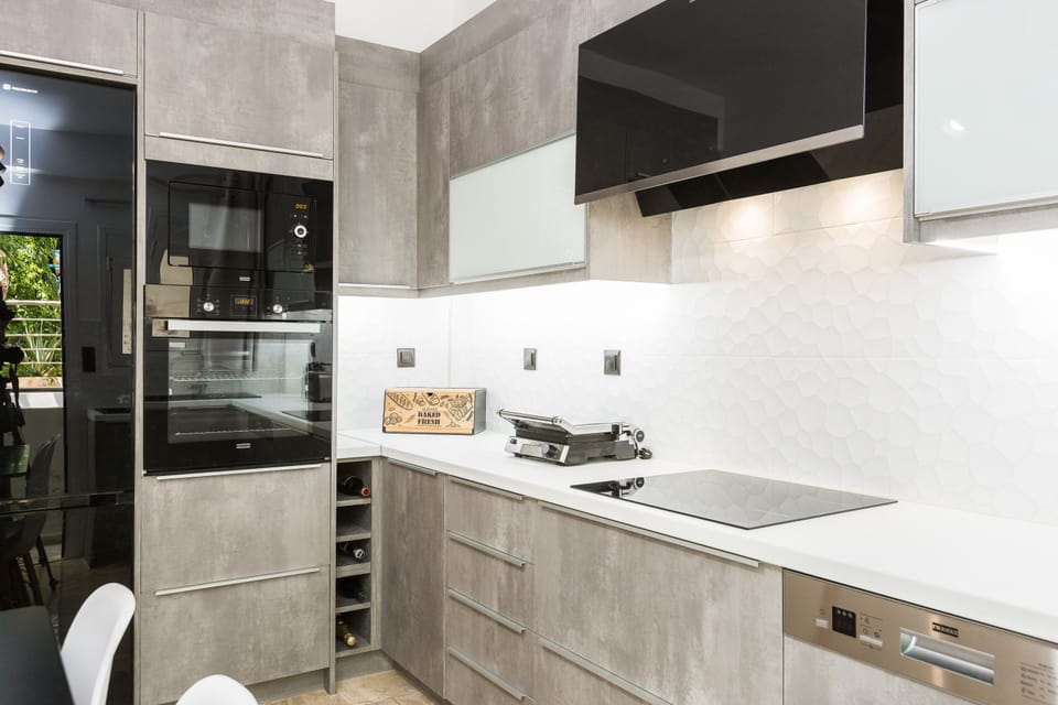 Kitchen with essentials and extra appliances