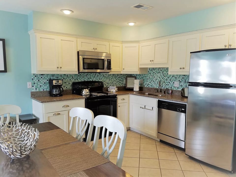 Kitchen and large dining table